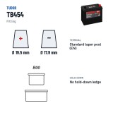 Batteria auto Tudor TB454 12V 45Ah 330A | baterias.com