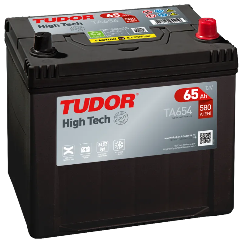 Tudor TA654. Car battery Tudor 65Ah 12V