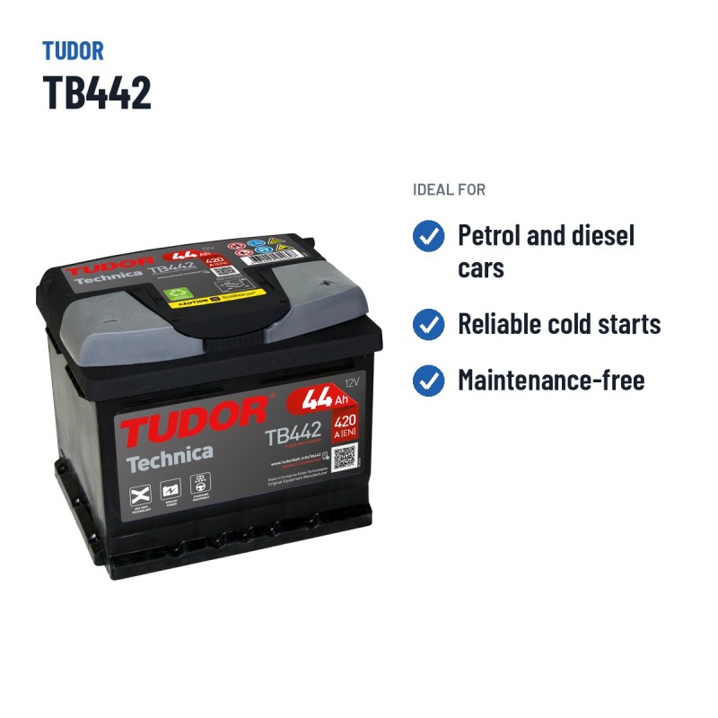Batteria auto Tudor TB442 12V 44Ah 420A – usi consigliati