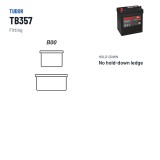 Car battery Tudor TB357 12V 35Ah 240A – terminal and hold-down