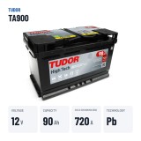Batterie voiture Tudor TA900 12V 90Ah 720A – caractéristiques clés