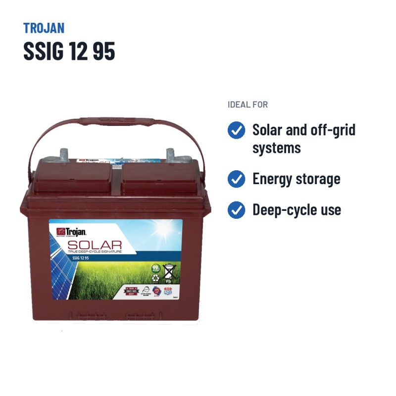 Solarbatterie Trojan SSIG 12 95 12V 87Ah – empfohlene Einsatzbereiche