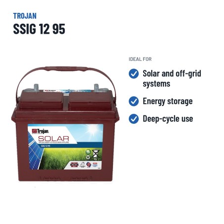 Solarbatterie Trojan SSIG 12 95 12V 87Ah – empfohlene Einsatzbereiche