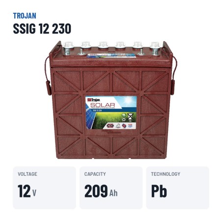 Solarbatterie Trojan SSIG 12 230 12V 209Ah – wichtigste Daten