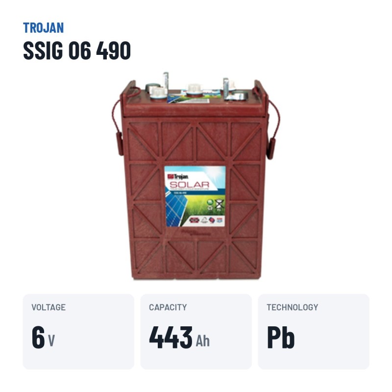 Batteria solare Trojan SSIG 06 490 6V 443Ah – dati principali
