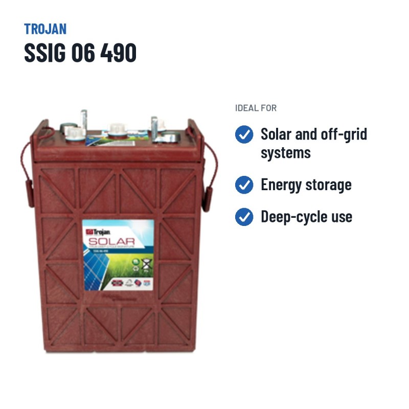 Batería solar Trojan SSIG 06 490 6V 443Ah | baterias.com
