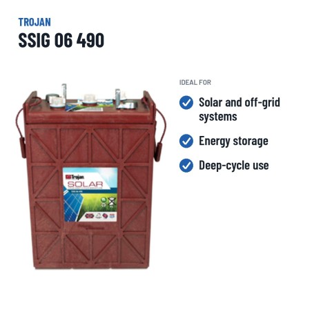 Batería solar Trojan SSIG 06 490 6V 443Ah | baterias.com