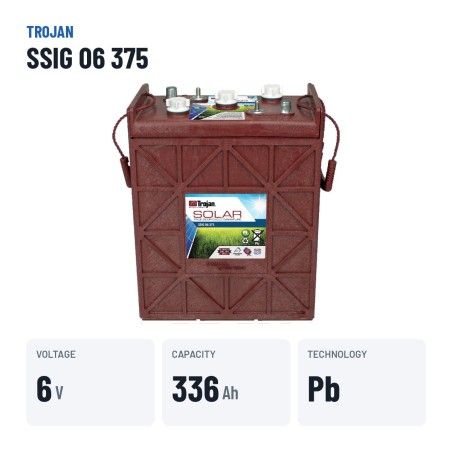 Batería solar Trojan SSIG 06 375 6V 336Ah | baterias.com
