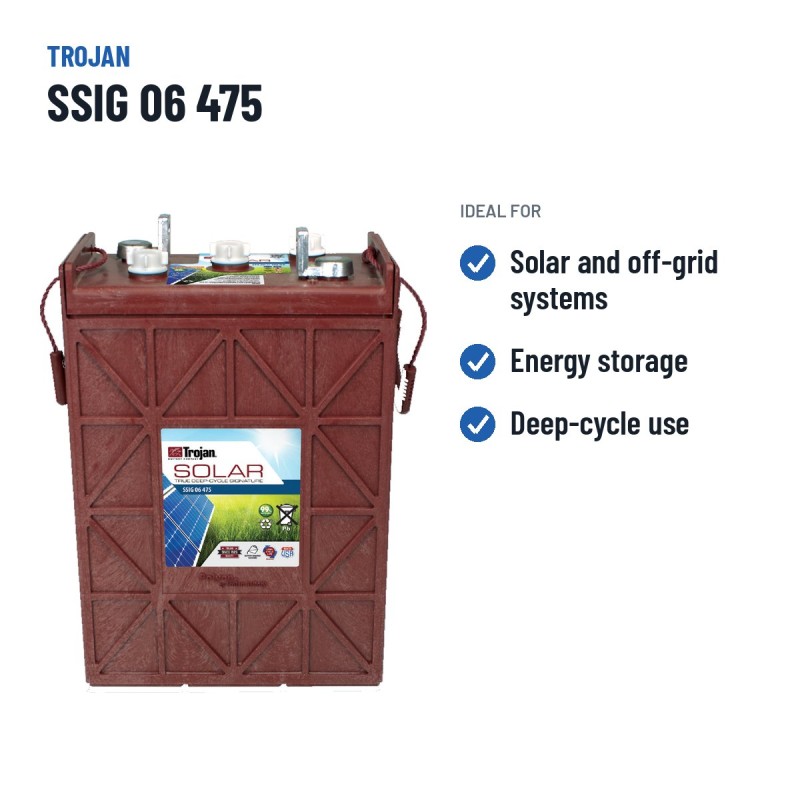 Batteria solare Trojan SSIG 06 475 6V 428Ah – usi consigliati
