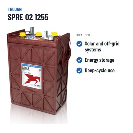 Solarbatterie Trojan SPRE 02 1255 2V 1130Ah – empfohlene Einsatzbereiche