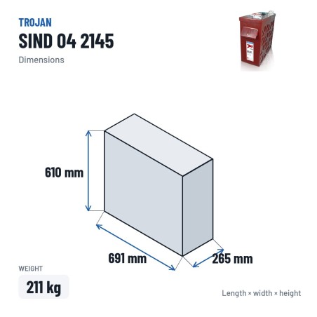 Batterie solaire Trojan SIND 04 2145 4V 1647Ah | baterias.com