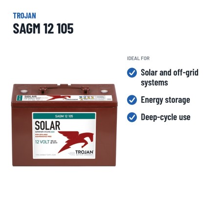 Solarbatterie Trojan SAGM 12 105 12V 105Ah AGM – empfohlene Einsatzbereiche