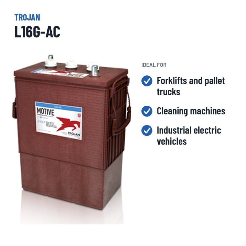 Traction battery Trojan L16G-AC 6V 390Ah – recommended uses