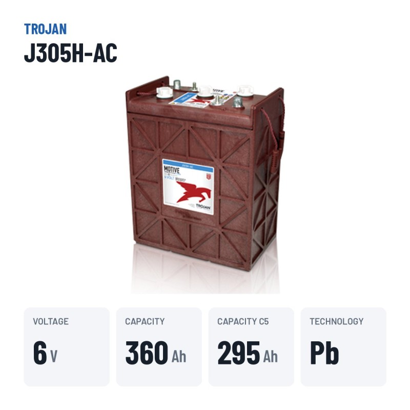 Traktionsbatterie Trojan J305H-AC 6V 360Ah – wichtigste Daten
