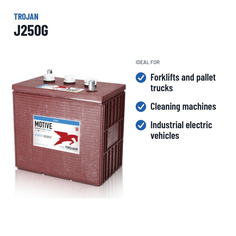 Traction battery Trojan J250G 6V 235Ah – recommended uses