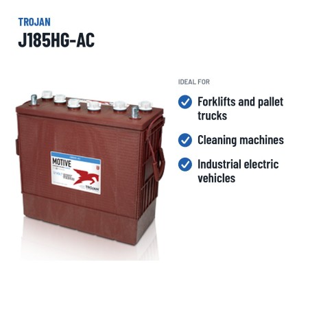 Batería de tracción Trojan J185HG-AC 12V 225Ah | baterias.com