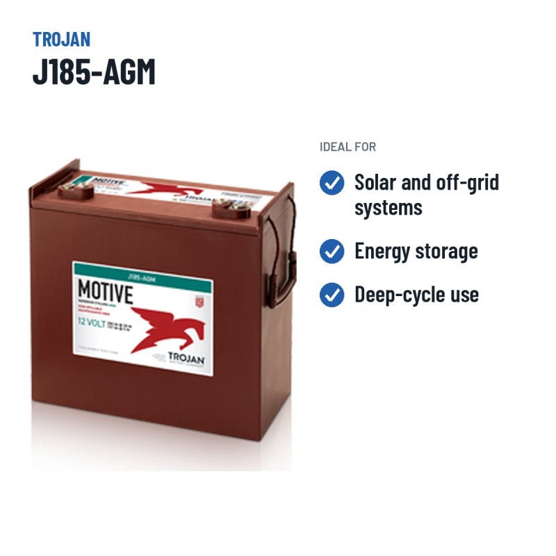 Solar battery Trojan J185-AGM 12V 200Ah AGM – recommended uses