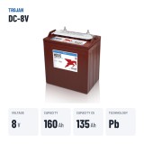 Golf cart battery Trojan DC-8V 8V 160Ah | baterias.com
