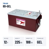 Batterie solaire Trojan 8D-GEL 12V 225Ah GEL – caractéristiques clés