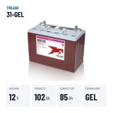 Solarbatterie Trojan 31-GEL 12V 102Ah GEL – wichtigste Daten