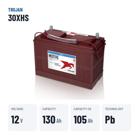 Batteria per golf cart Trojan 30XHS 12V 130Ah | baterias.com