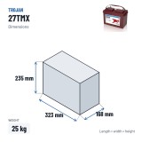Golf cart battery Trojan 27TMX 12V 105Ah | baterias.com