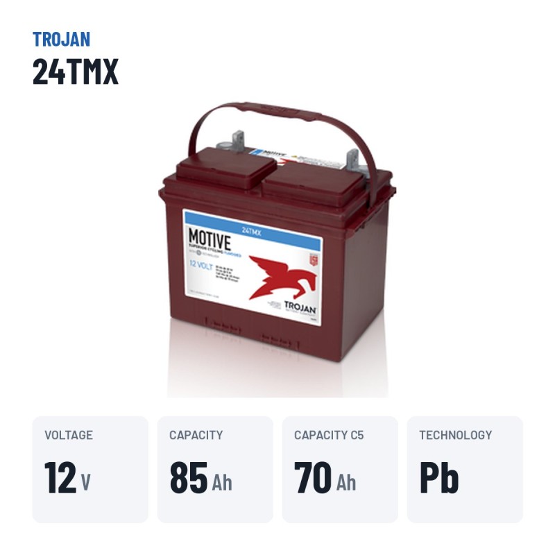 Batería de carrito de golf Trojan 24TMX 12V 85Ah – datos clave