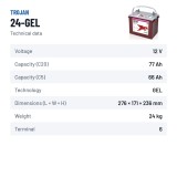 Solarbatterie Trojan 24-GEL 12V 77Ah GEL | baterias.com
