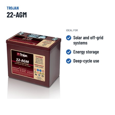 Batteria solare Trojan 22-AGM 12V 50Ah AGM – usi consigliati