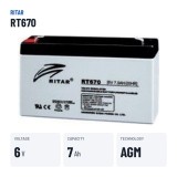 Stationary UPS battery Ritar RT670 6V 7Ah AGM – key specs