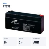 Batería estacionaria SAI/UPS Ritar RT632 6V 3.2Ah AGM – datos clave