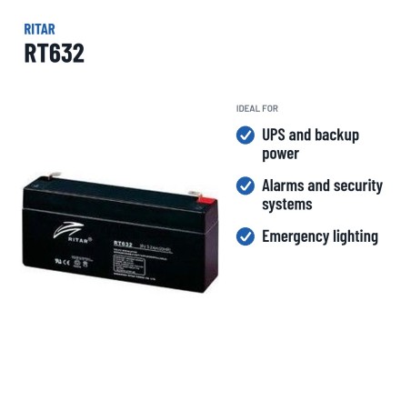 Stationärbatterie USV Ritar RT632 6V 3.2Ah AGM – empfohlene Einsatzbereiche