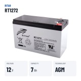 Bateria estacionária UPS Ritar RT1272 12V 7.2Ah AGM – dados principais