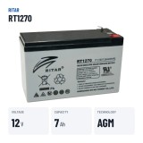 Stationary UPS battery Ritar RT1270 12V 7Ah AGM – key specs