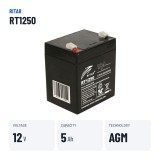 Bateria estacionária UPS Ritar RT1250 12V 5Ah AGM – dados principais