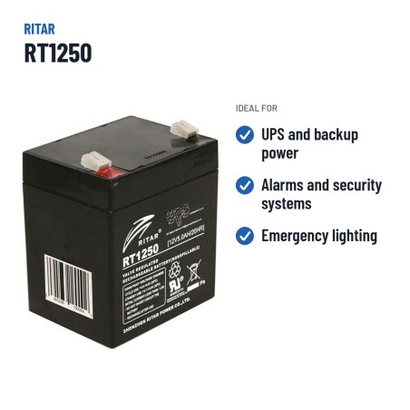 Stationärbatterie USV Ritar RT1250 12V 5Ah AGM – empfohlene Einsatzbereiche