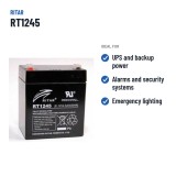 Batería estacionaria SAI/UPS Ritar RT1245 12V 4.5Ah AGM – usos recomendados