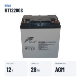 Bateria estacionária UPS Ritar RT12280S 12V 28Ah AGM – dados principais