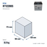 Stationary UPS battery Ritar RT12280S 12V 28Ah AGM – dimensions 165 × 126 × 174 mm