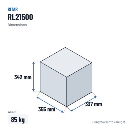 Batterie stationnaire onduleur Ritar RL21500 2V 1500Ah AGM – dimensions 355 × 337 × 342 mm