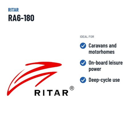 Bateria de caravana Ritar RA6-180 6V 190Ah AGM – utilizações recomendadas