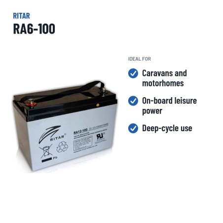 Caravan battery Ritar RA6-100 6V 106Ah AGM – recommended uses