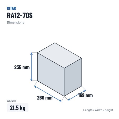 Rollstuhlbatterie Ritar RA12-70S 12V 74Ah AGM | baterias.com