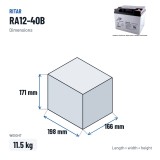 Batteria per carrozzina Ritar RA12-40B 12V 42Ah AGM