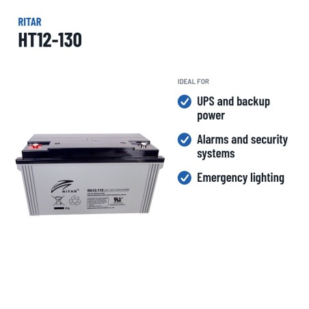Batteria stazionaria UPS Ritar HT12-130 12V 137.4Ah AGM