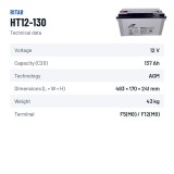 Stationary UPS battery Ritar HT12-130 12V 137.4Ah AGM – technical data
