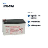 Batteria stazionaria UPS Ritar HR12-28W 12V 7Ah AGM – usi consigliati