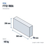 Bateria para telecomunicações Ritar FT12-160A 12V 160Ah AGM