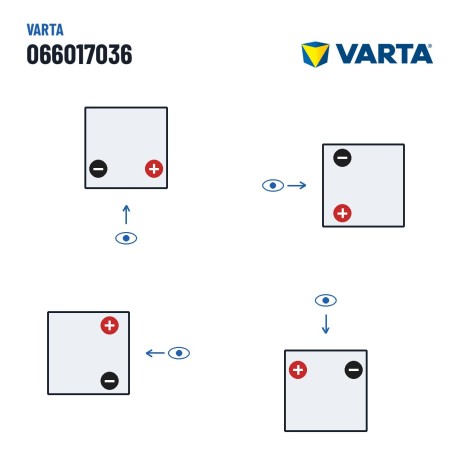 Car battery Varta 066017036 6V 66Ah 360A – polarity (layout 0, + right)