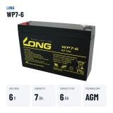 Batería estacionaria SAI/UPS Long WP7-6 6V 7Ah AGM – datos clave